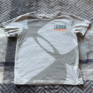 Under Armour Kids Gray Tee with Orange Logo